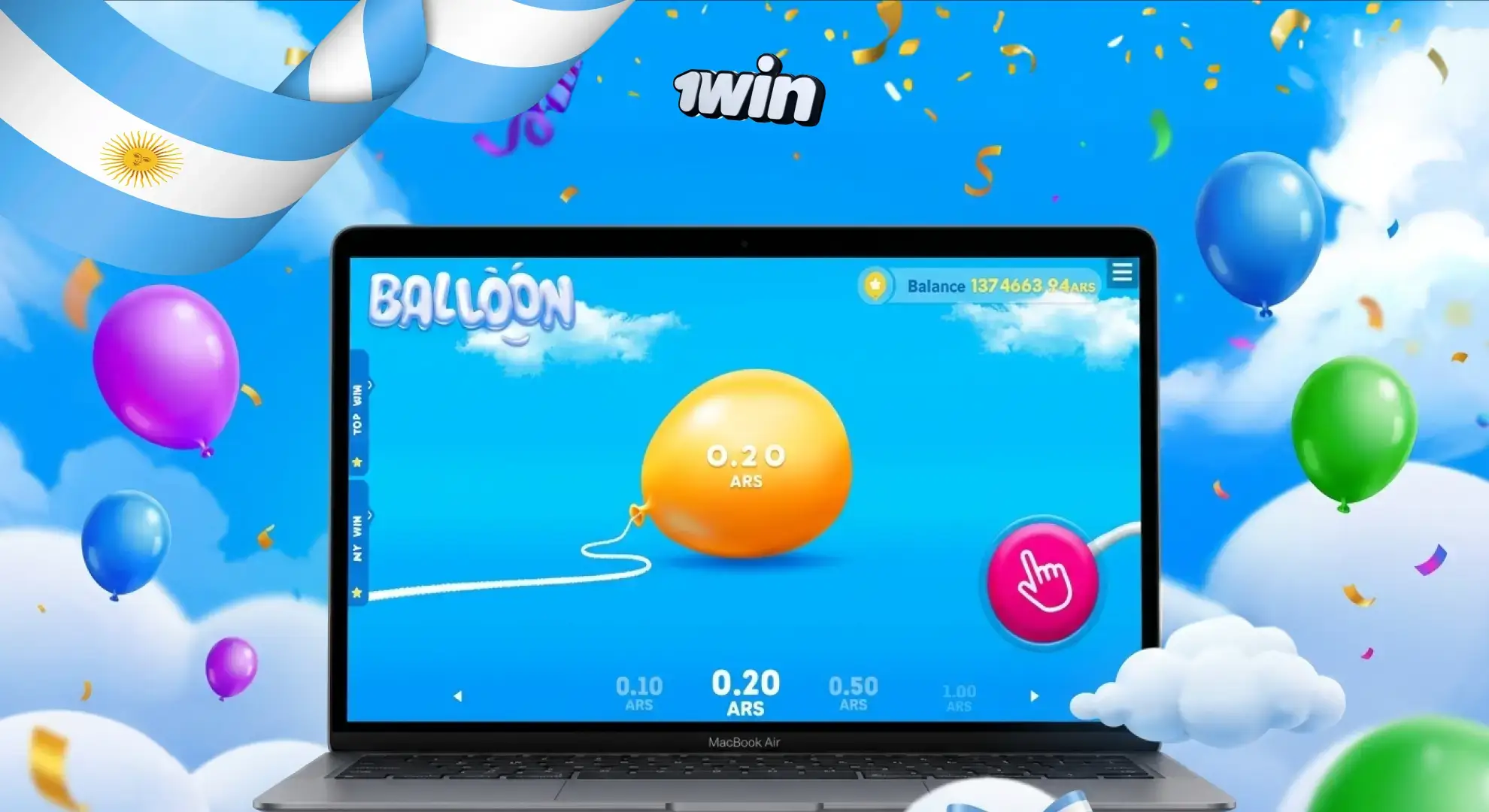 Balloon 1win juego crash